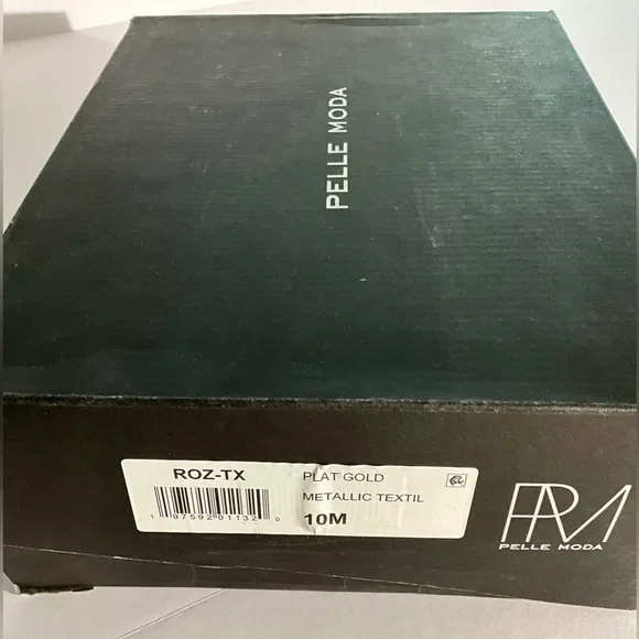 Pelle Moda Roz Mid Heel - size 10 - Gold - ankle ties with tassels - Picture 5 of 12